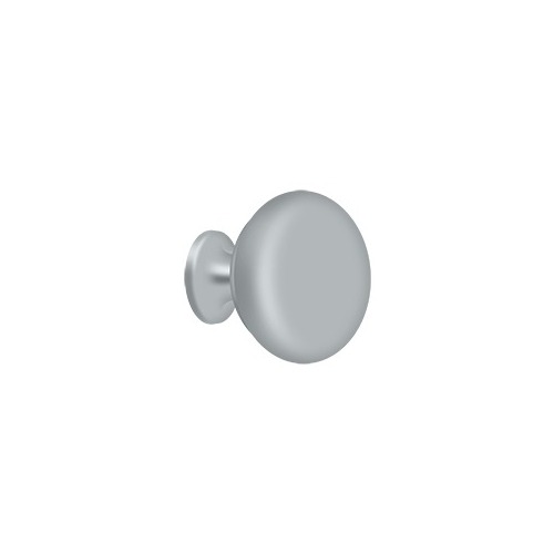 1-1/4" Diameter Mushroom Cabinet Knob Plain Satin Chrome