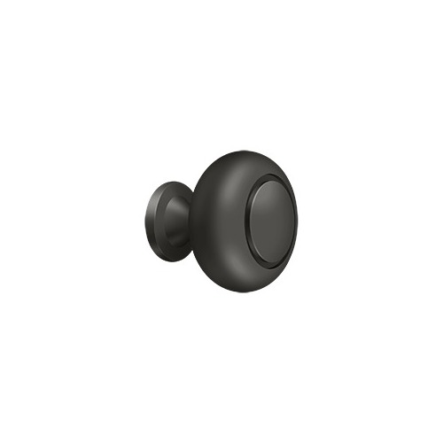 1-1/4" Diameter Mushroom Cabinet Knob Plain Oil Rubbed Bronze