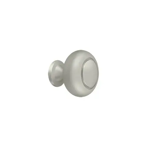 1-1/4" Diameter Mushroom Cabinet Knob Plain Brushed Chrome