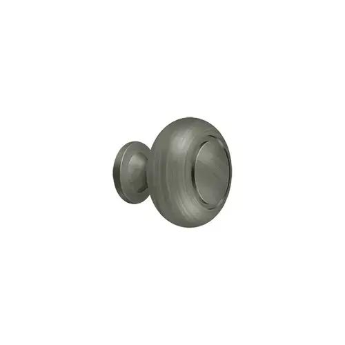 1-1/4" Diameter Mushroom Cabinet Knob Plain Antique Nickel - pack of 10