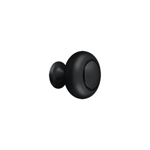 1-1/4" Diameter Mushroom Cabinet Knob Plain Paint Black - pack of 10