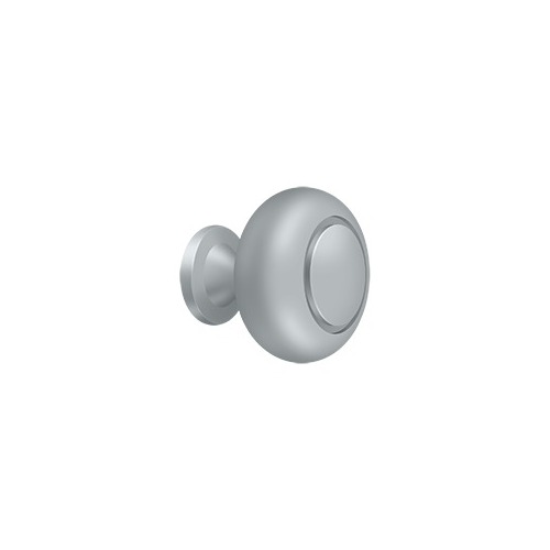 1-1/4" Diameter Mushroom Cabinet Knob Plain Brushed Chrome