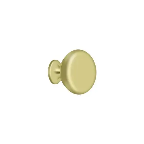 1-1/4" Diameter Round Hollow Cabinet Knob Polished Brass