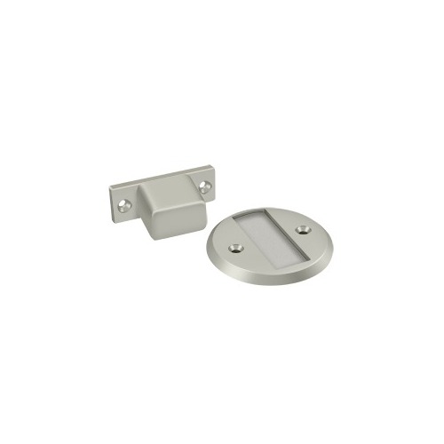 Magnetic Door Holder Flush 2-1/2" Diameter in Brushed Nickel