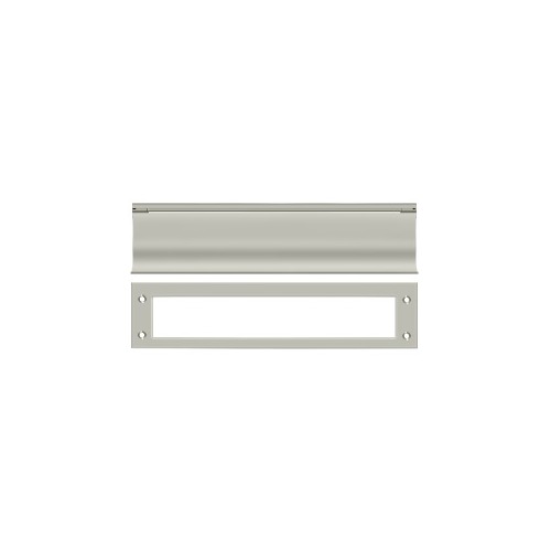 13" Length X 3-1/16" Height Heavy Duty Mail Slot Satin Nickel