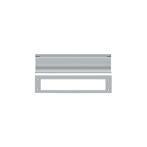 13" Length X 3-1/16" Height Heavy Duty Mail Slot Brushed Chrome