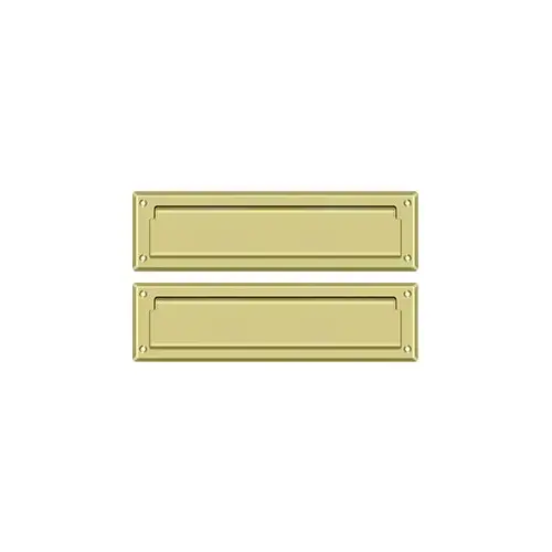 Mail Slot 13-1/8" with Interior Flap in Polished Brass