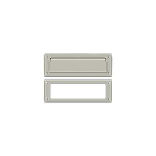 Mail Slot 8-7/8" with Interior Frame in Brushed Nickel