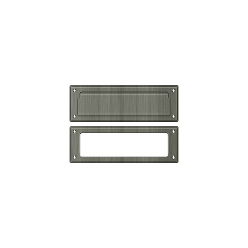 Mail Slot 8-7/8" with Interior Frame in Antique Nickel