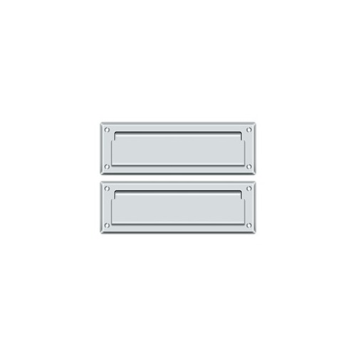 Mail Slot 8-7/8" with Back Plate in Polished Chrome