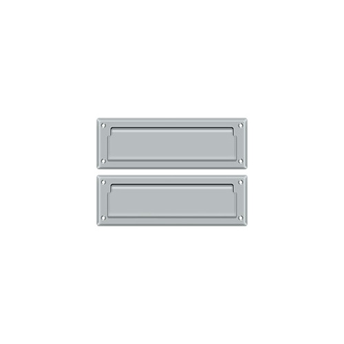 Mail Slot 8-7/8" with Back Plate in Brushed Chrome