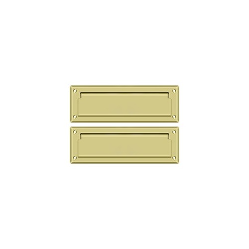 Mail Slot 8-7/8" with Back Plate in Polished Brass