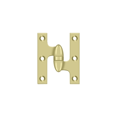 3" x 2-1/2" Hinge in Unlacquered Brass Unlaquered