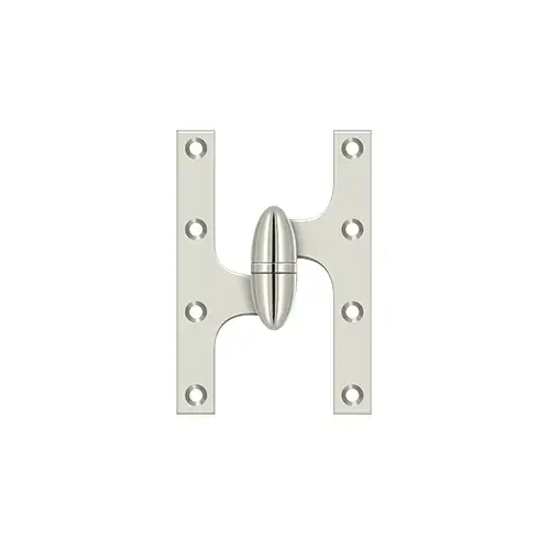 6" Height X 4" Width Olive Knuckle Door Hinge With Ball Bearing Left Hand Polished Nickel