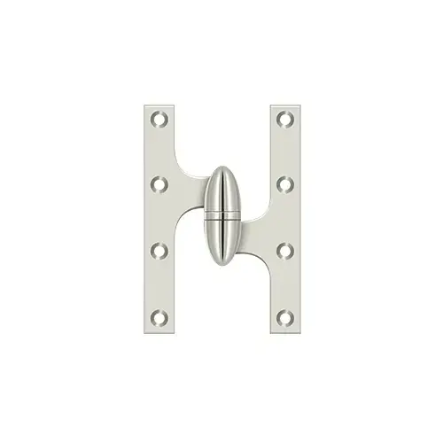 6" Height X 4" Width Olive Knuckle Door Hinge With Ball Bearing Right Hand Polished Nickel