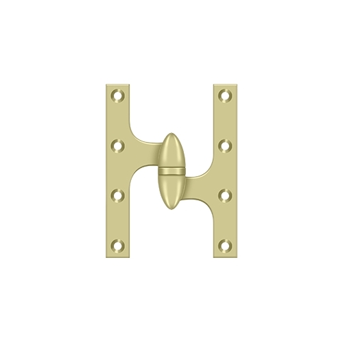 6" x 4-1/2" Hinge in Unlacquered Brass Unlaquered