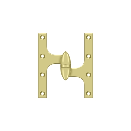6" Height X 5" Width Olive Knuckle Door Hinge With Ball Bearing Right Hand Polished Brass