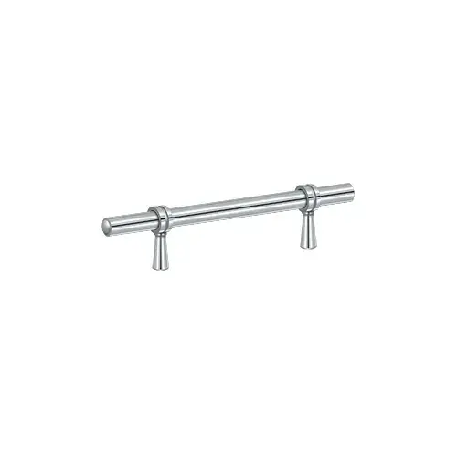 6-1/2" Length Adjustable Long Bar Cabinet Pull Polished Chrome - pack of 10