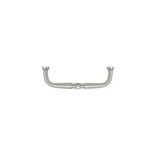 3-1/2" Center To Center Traditional Handle Cabinet Pull Satin Nickel - pack of 10