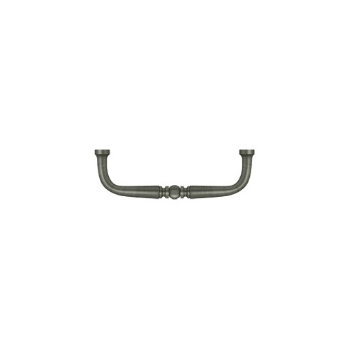 3-1/2" Center To Center Traditional Handle Cabinet Pull Antique Nickel - pack of 10