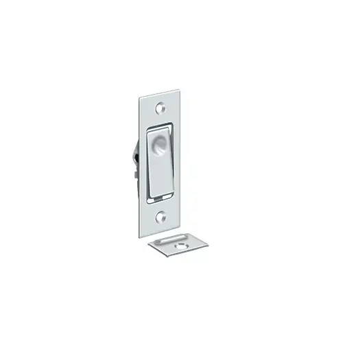 Pocket Door Bolt, Jamb bolt in Polished Chrome