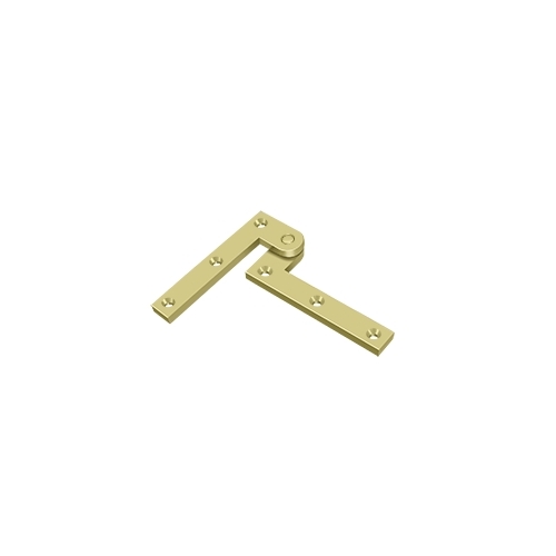 3-7/8" x 5/8" x 1-5/8" Hinge in Polished Brass Pair
