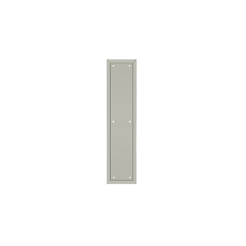 15" Height X 3-1/2" Width Door Rectangular Push Plate Framed Brushed Nickel