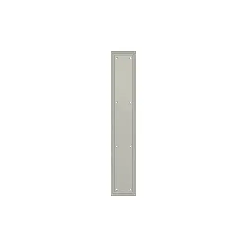 Framed Push Plate, HD, 3 1/2" x 20" in Brushed Nickel