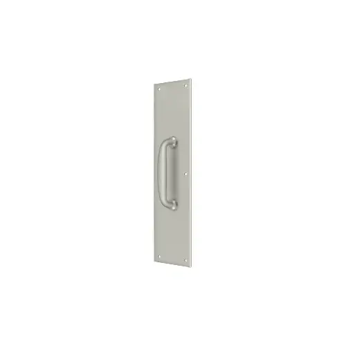 Deltana PPH55U15 Push Plate w/ Handle 3-1/2" x 15 " - Handle 5-1/4" in Brushed Nickel