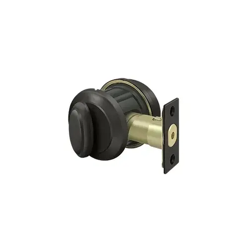 Port Royal Grade-2 Deadbolt Lock With Round Rosette Entry Oil Rubbed Bronze