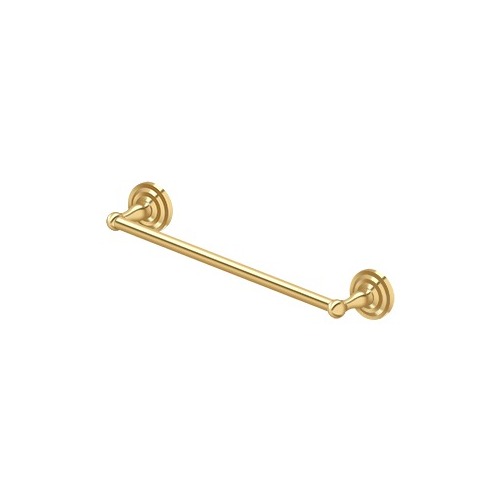 Deltana R2002-CR003 18" Center To Center R-Series Bathroom Towel Bar Single Lifetime Polished Brass