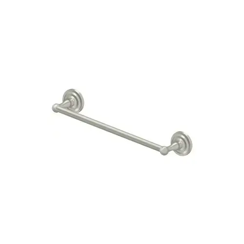 18" Center To Center R-Series Bathroom Towel Bar Single Satin Nickel