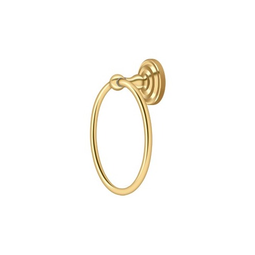 Deltana R2008-CR003 6-1/2" Diameter R Series Traditional Towel Ring Lifetime Polished Brass