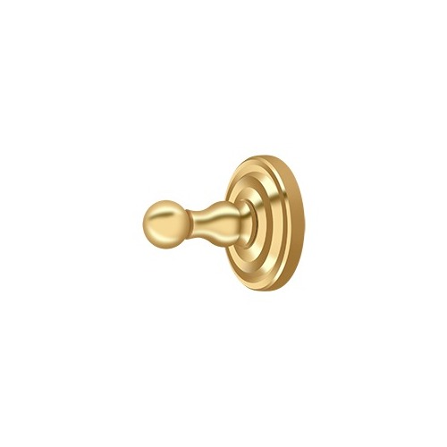 R-Series Robe Hook Single Lifetime Polished Brass