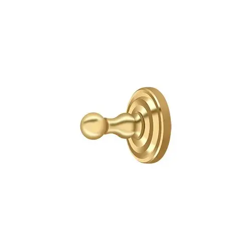 R-Series Robe Hook Single Lifetime Polished Brass