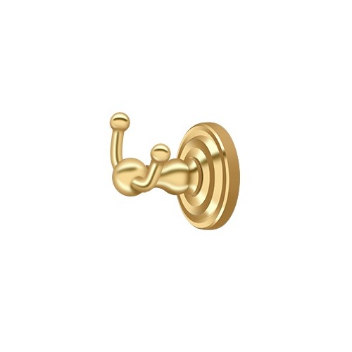 Deltana R2010-CR003 R-Series Robe Hook Double Lifetime Polished Brass