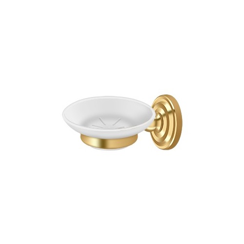 Deltana R2012-CR003 R Series Wall Mount Soap Dish Lifetime Polished Brass