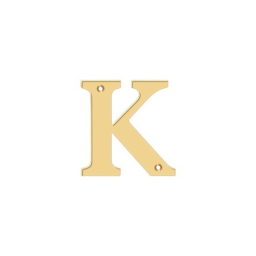 4" Height Residential House Letter Letter K Lifetime Polished Brass - pack of 10