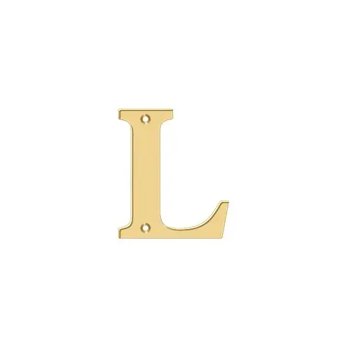 4" Height Residential House Letter Letter L Lifetime Polished Brass - pack of 10