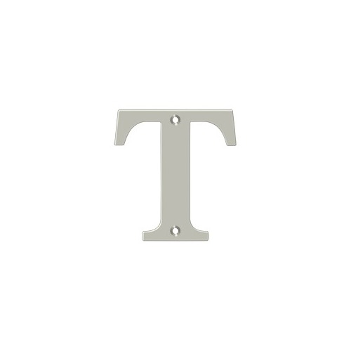 Solid Brass House Letter Satin Nickel