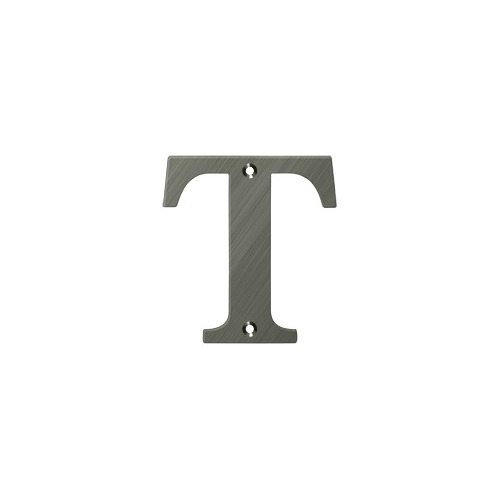 4" Height Residential House Letter Letter T Antique Nickel