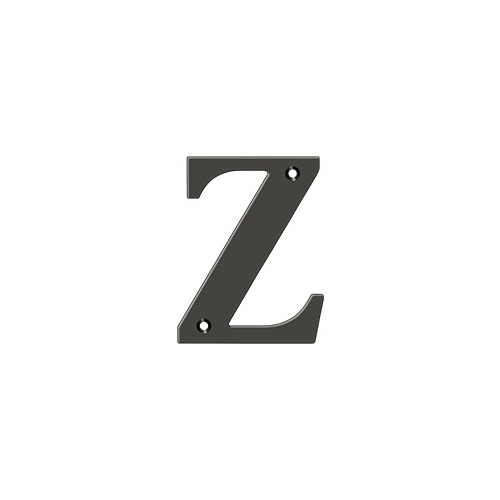 4" Residential Letter Z Oil Rubbed Dark Bronze - pack of 10