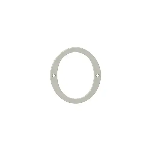 4" Height Residential House Number Number 0 Satin Nickel