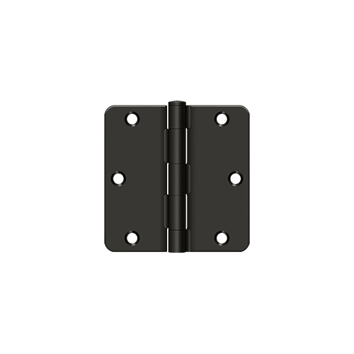 3-1/2" Height x 1/4" Radius Plain Bearing Mortise Door Hinge Radius Corner Oil Rubbed Bronz - 2 per pack x50 packs