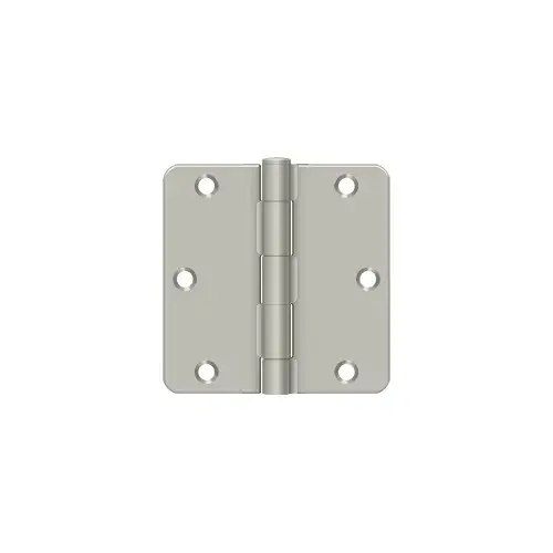 3-1/2" x 3-1/2" x 1/4" Radius Hinge, Residential Thickness in Brushed Nicke - 2 per pack x50 packs Satin Nickel