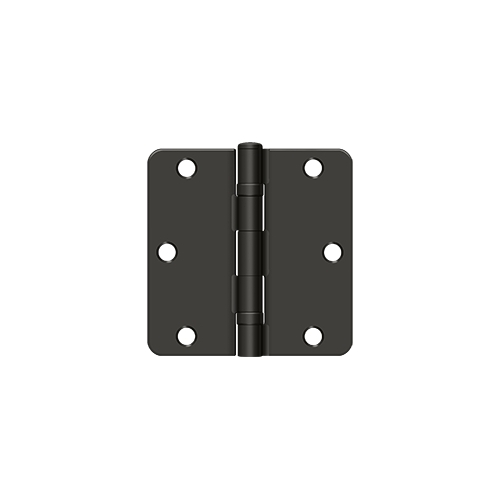 3-1/2" x 3-1/2" x 1/4" Radius Hinge, Ball Bearing in Oil-rubbed Bronze Pair