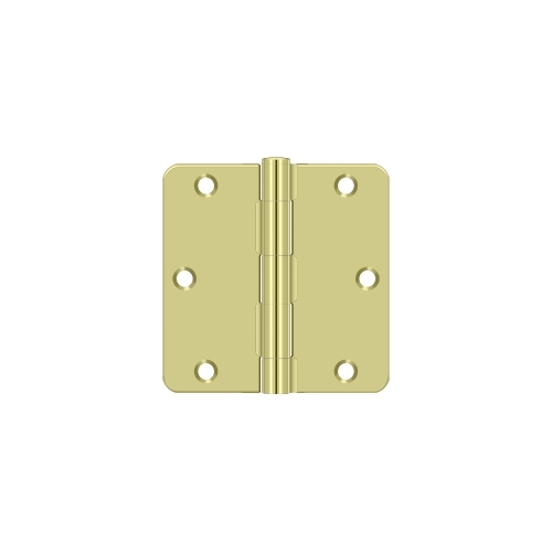 3-1/2" x 3-1/2" x 1/4" Radius Hinge, Residential Thickness in Zinc Dichromat - 2 per pack x50 packs