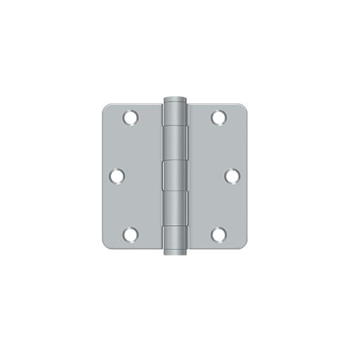 3-1/2" x 3-1/2" x 1/4" Radius Hinge, HD in Brushed Chrom - 2 per pack x10 packs Satin Chrome