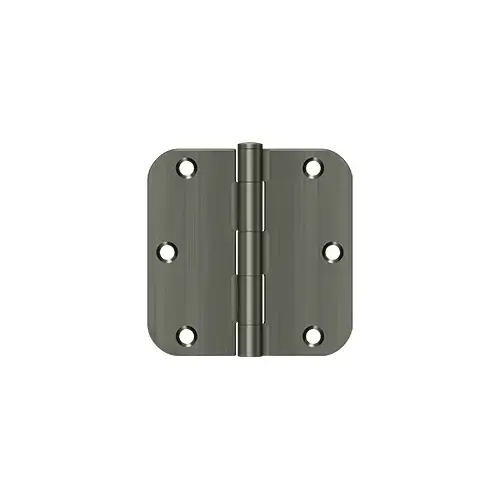 3-1/2" x 3-1/2" x 5/8" Radius Hinge, Residential Thickness in Antique Nicke - 2 per pack x50 packs