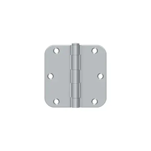 3-1/2" Height x 5/8" Radius Plain Bearing Mortise Door Hinge Radius Corner Brushed Chrom - 2 per pack x10 packs